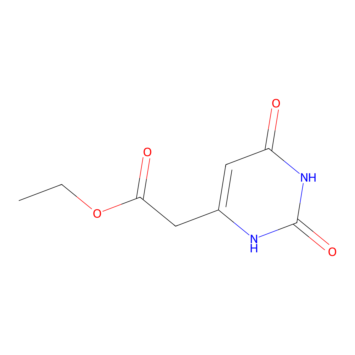 Ethyl (2,6-dioxo-1,2,3,6-tetrahydropyrimidin-4-yl)acetate molecular structure, CAS 6426-84-2