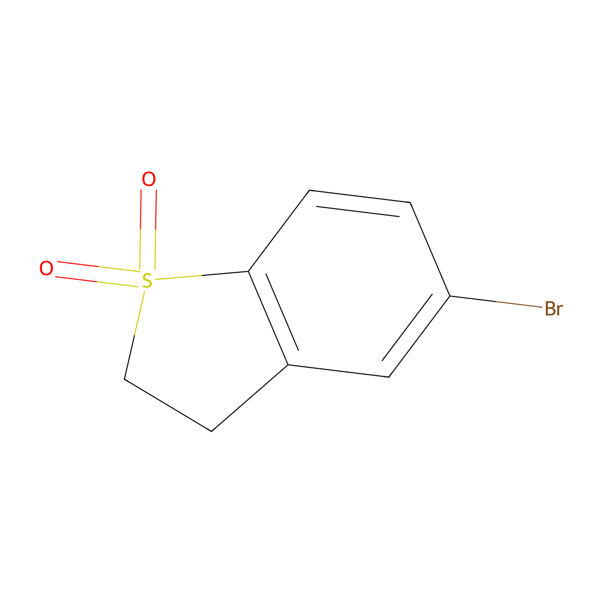 5-Bromo-2,3-dihydro-1lambda6-benzothiophene-1,1-dione molecular structure, CAS 64260-76-0