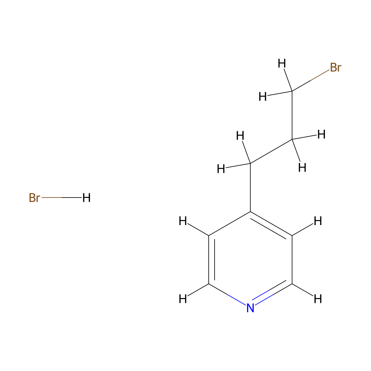 4-(3-Bromopropyl)pyridine hydrobromide molecular structure, CAS 64262-18-6