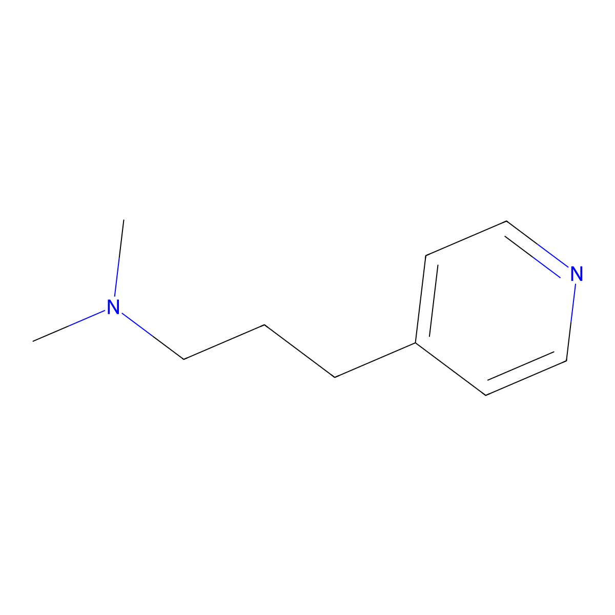 N,N-Dimethyl-3-(pyridin-4-yl)propan-1-amine molecular structure, CAS 64262-19-7