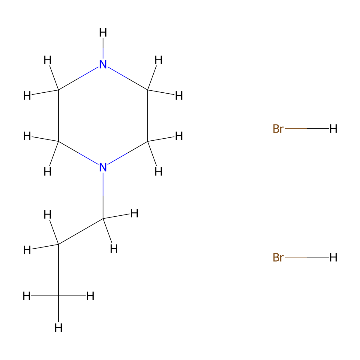 N-Propylpiperazinium dibromide molecular structure, CAS 64262-23-3