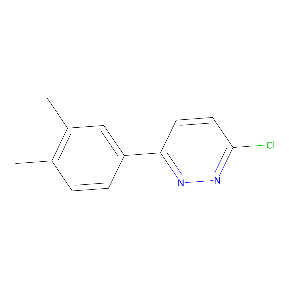 3-Chloro-6-(3,4-dimethylphenyl)pyridazine molecular structure, CAS 64262-73-3