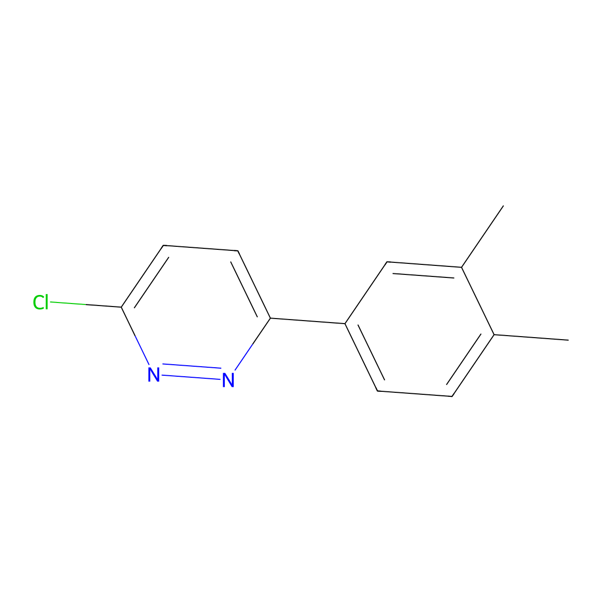 3-Chloro-6-(3,4-dimethylphenyl)pyridazine molecular structure, CAS 64262-73-3