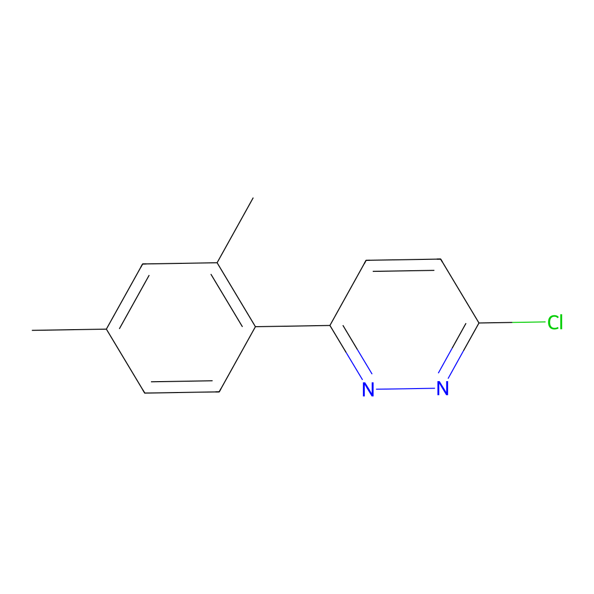 3-Chloro-6-(2,4-dimethylphenyl)pyridazine molecular structure, CAS 64262-74-4