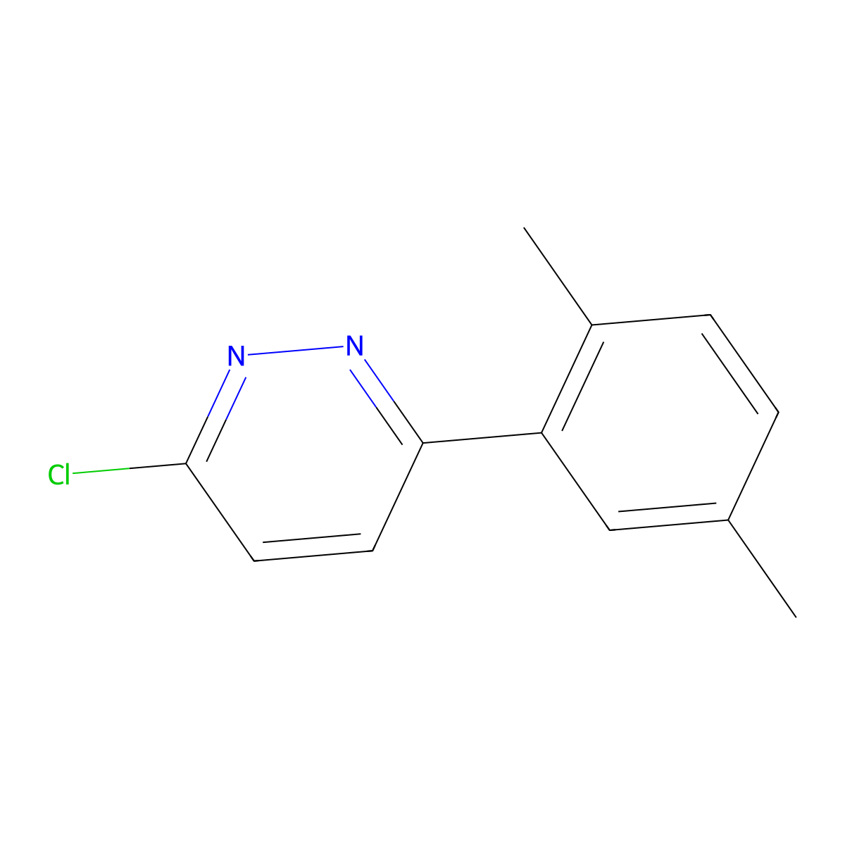 3-Chloro-6-(2,5-dimethylphenyl)pyridazine molecular structure, CAS 64262-75-5