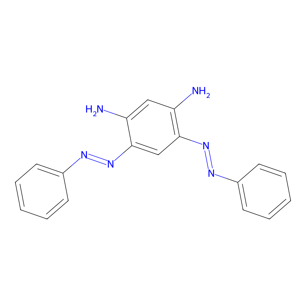 4,6-Bis(phenyldiazenyl)benzene-1,3-diamine molecular structure, CAS 64266-11-1