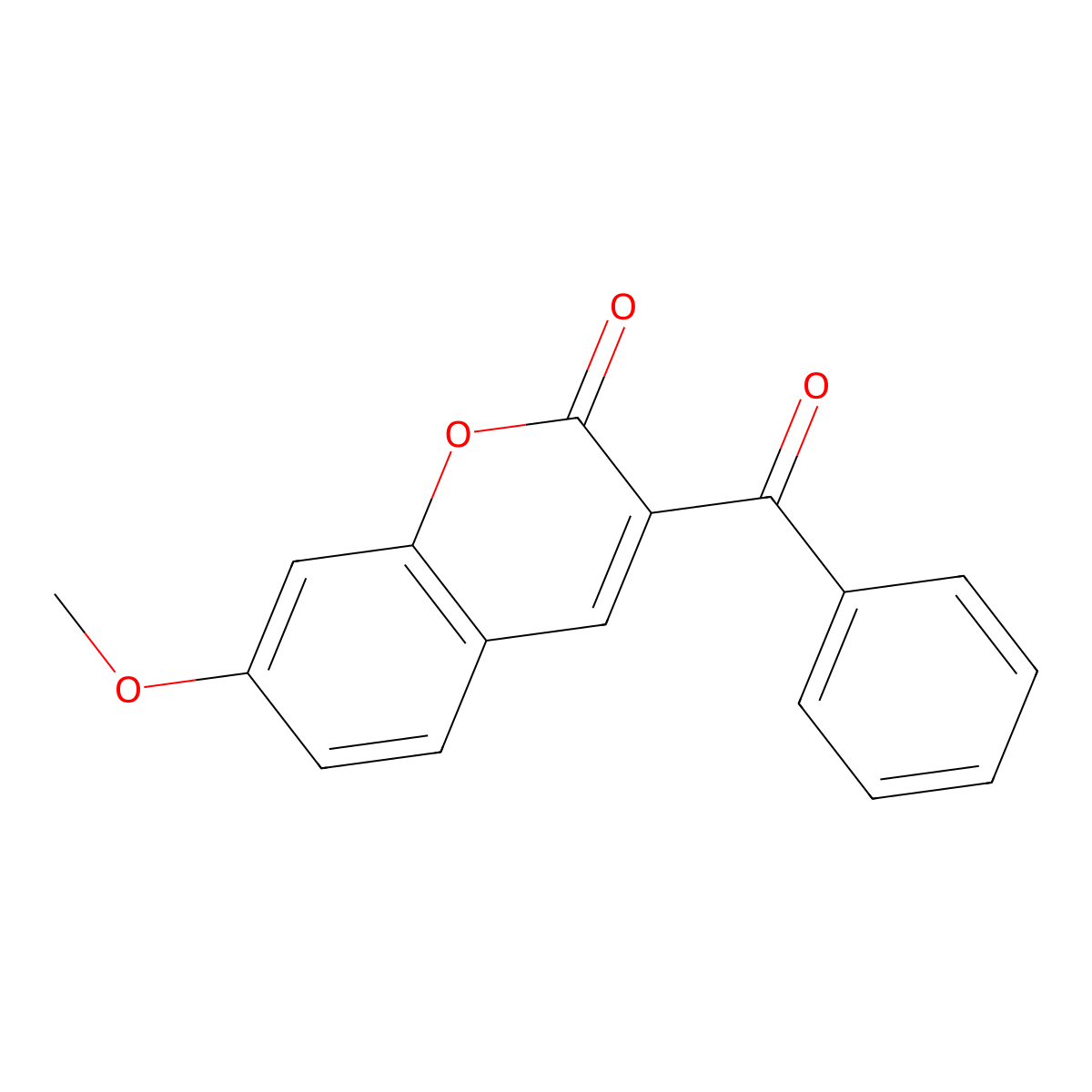 3-Benzoyl-7-methoxycoumarin molecular structure, CAS 64267-12-5