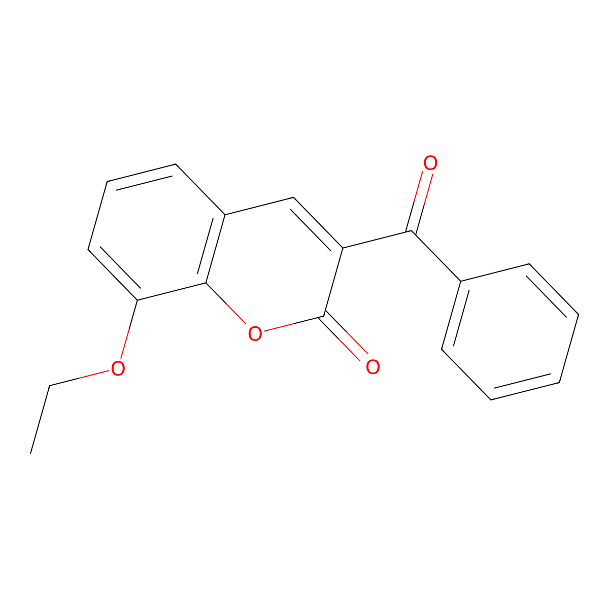 3-benzoyl-8-ethoxy-2H-chromen-2-one molecular structure, CAS 64267-13-6