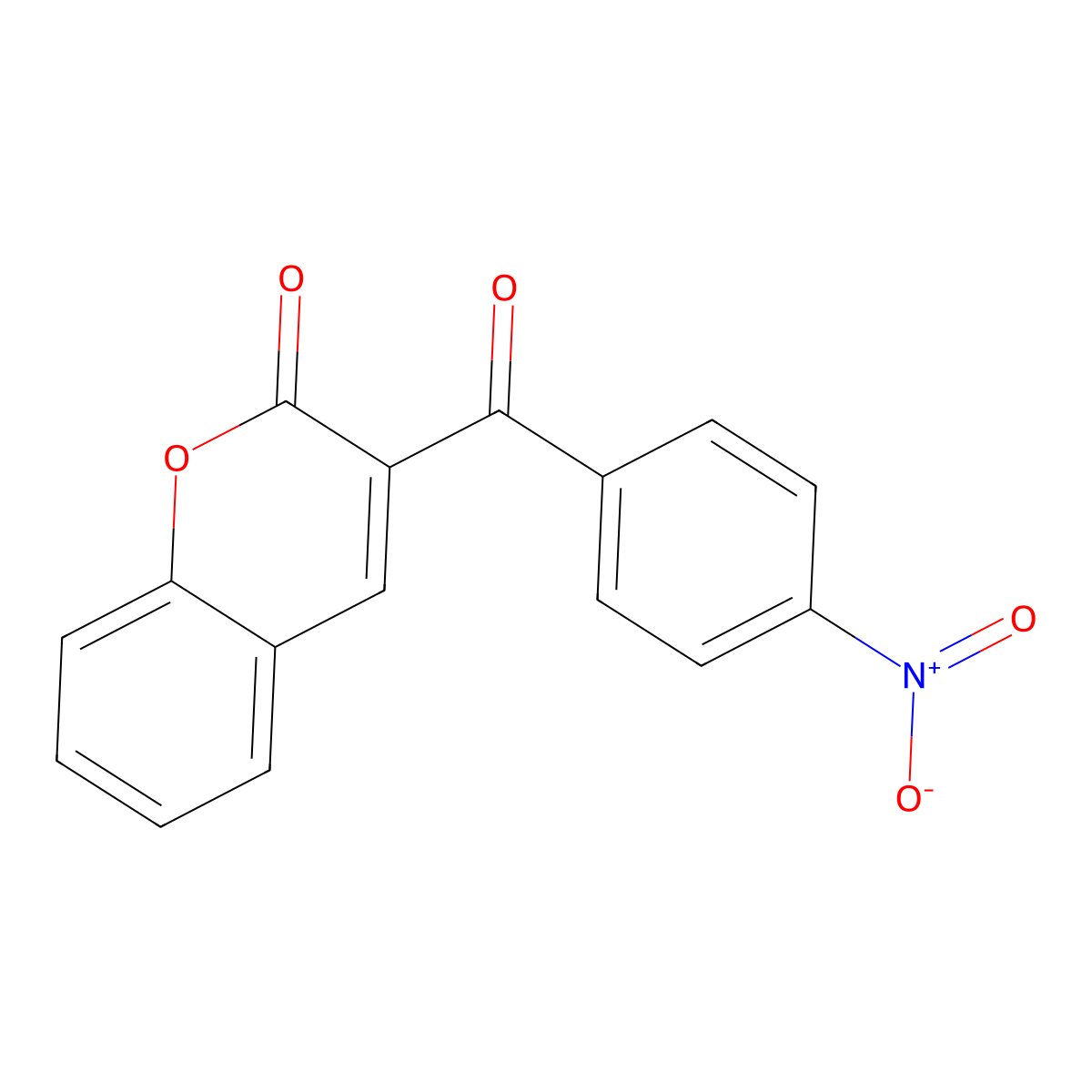 3-(4-nitrobenzoyl)-2H-chromen-2-one molecular structure, CAS 64267-14-7