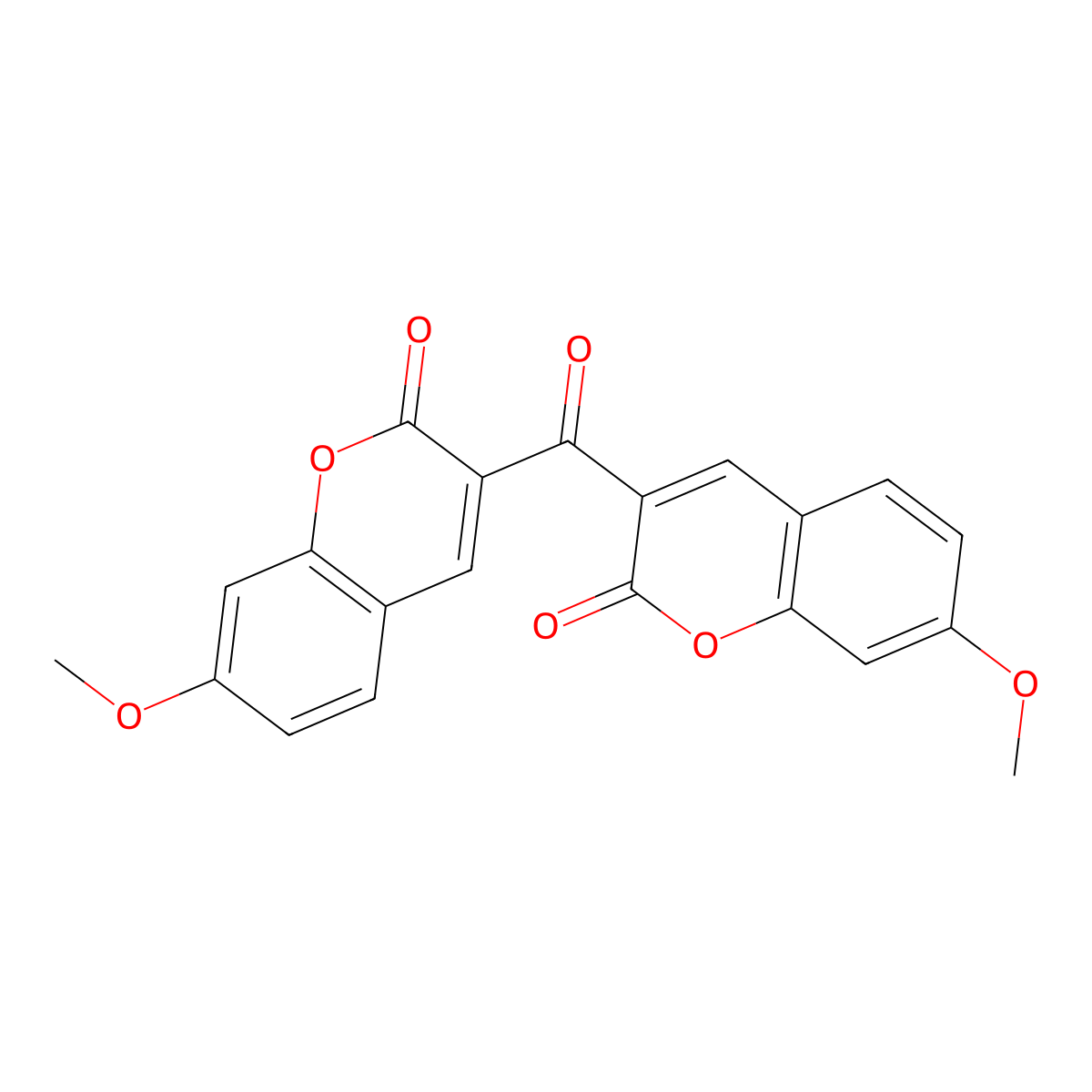 3,3'-Carbonylbis(7-methoxy-2H-1-benzopyran-2-one) molecular structure, CAS 64267-17-0