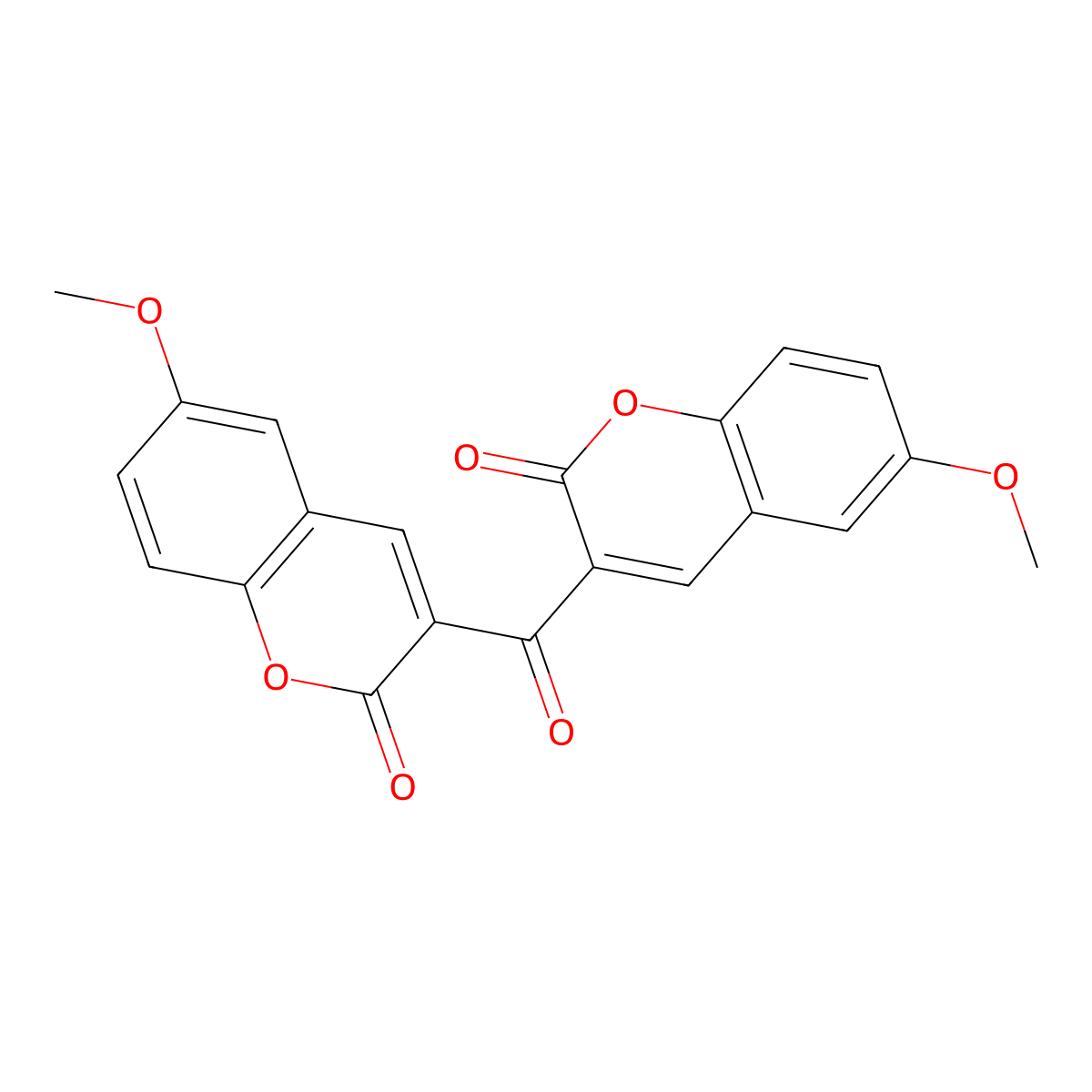 3,3'-carbonylbis(6-methoxy-2H-chromen-2-one) molecular structure, CAS 64267-18-1