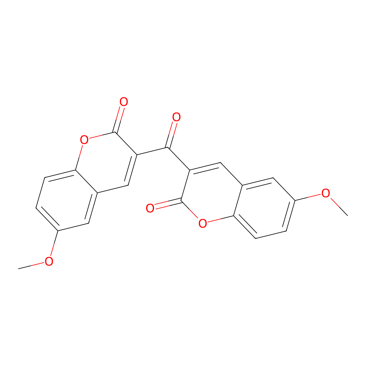 3,3'-carbonylbis(6-methoxy-2H-chromen-2-one) molecular structure, CAS 64267-18-1