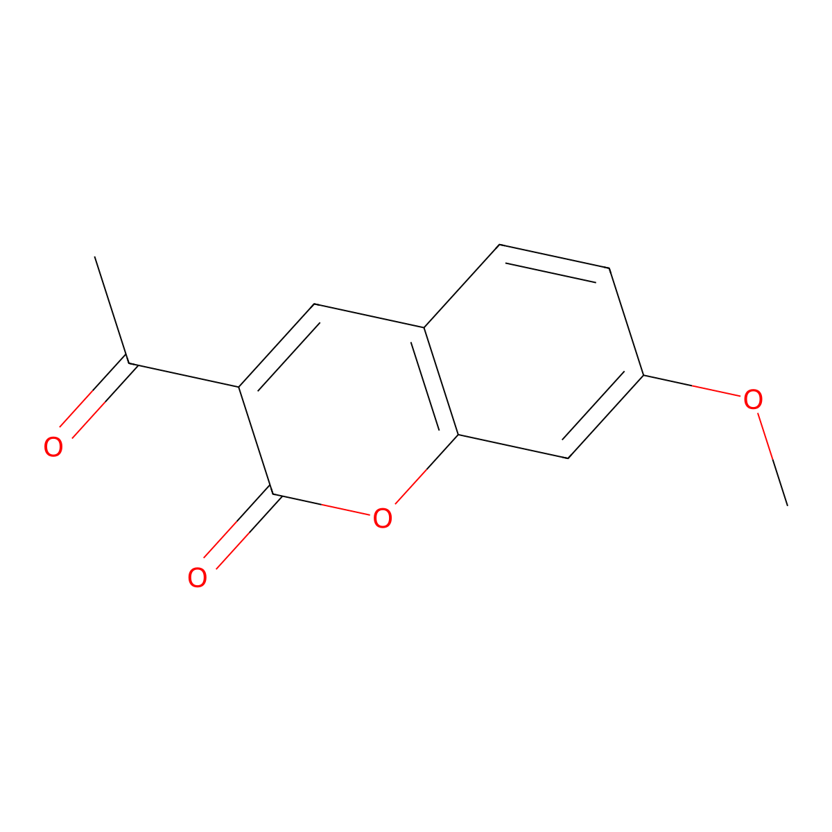 3-Acetyl-7-methoxycoumarin molecular structure, CAS 64267-19-2