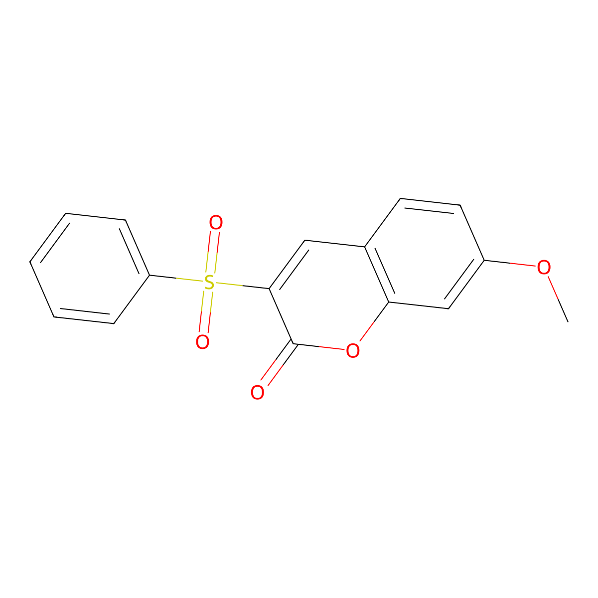 7-methoxy-3-(phenylsulfonyl)-2H-chromen-2-one molecular structure, CAS 64267-26-1