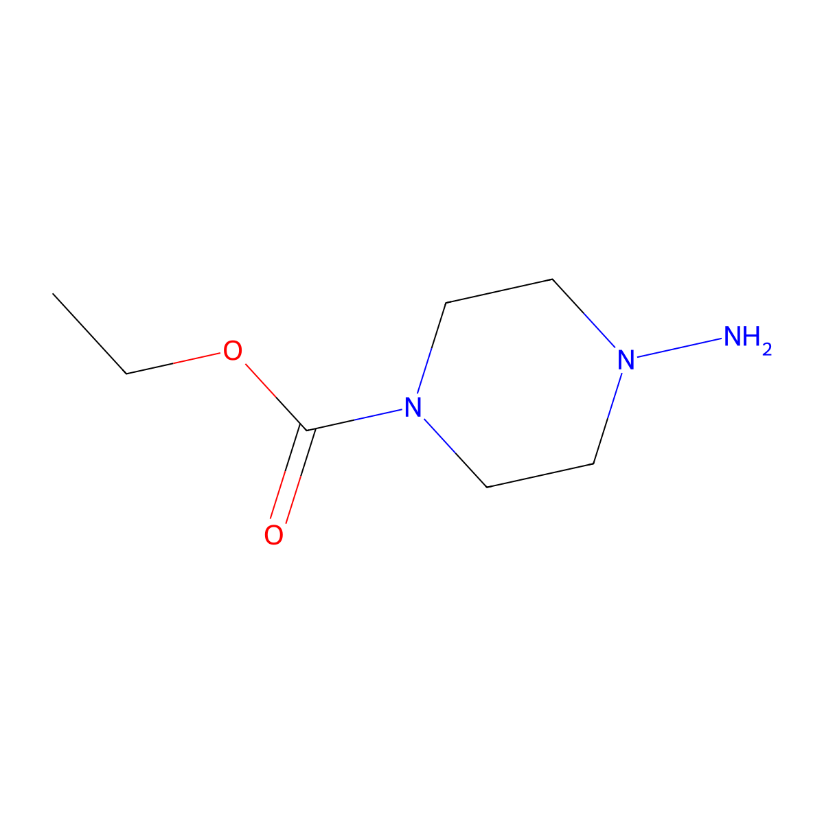 Ethyl 4-aminopiperazine-1-carboxylate molecular structure, CAS 64268-81-1