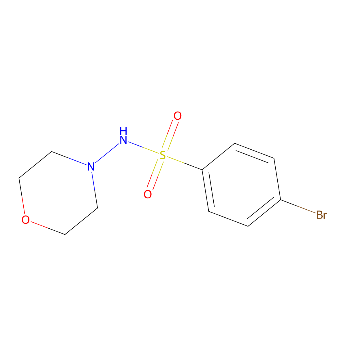 4-Bromo-N-morpholinobenzenesulfonamide molecular structure, CAS 64268-87-7