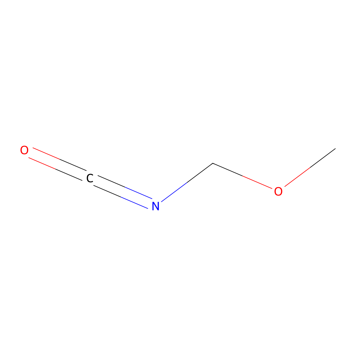 Methoxymethyl isocyanate molecular structure, CAS 6427-21-0