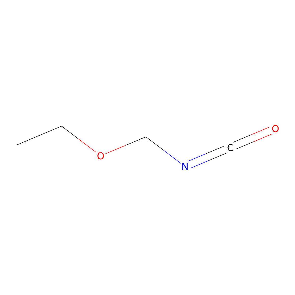 (Isocyanatomethoxy)ethane molecular structure, CAS 6427-24-3