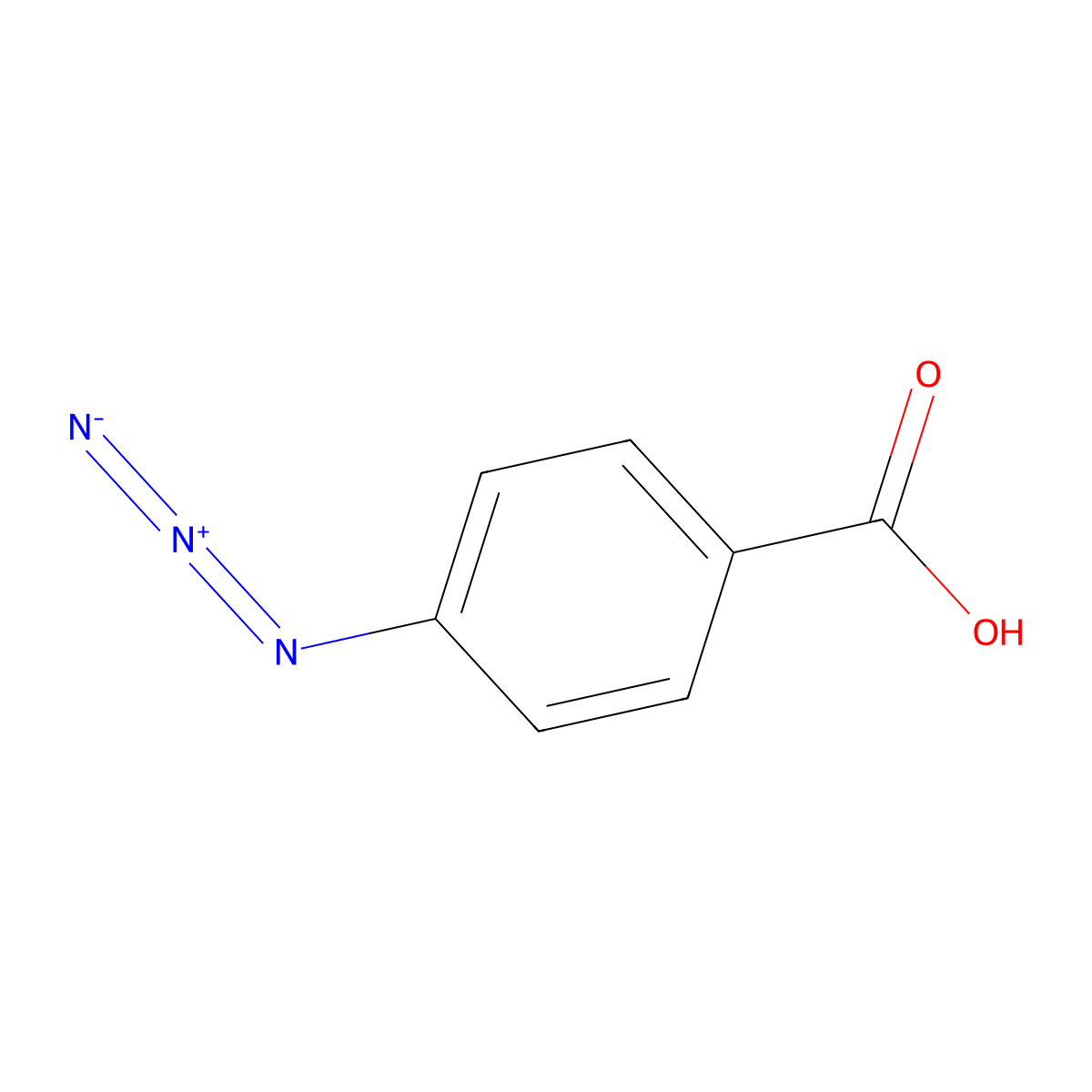 4-Azidobenzoic acid molecular structure, CAS 6427-66-3