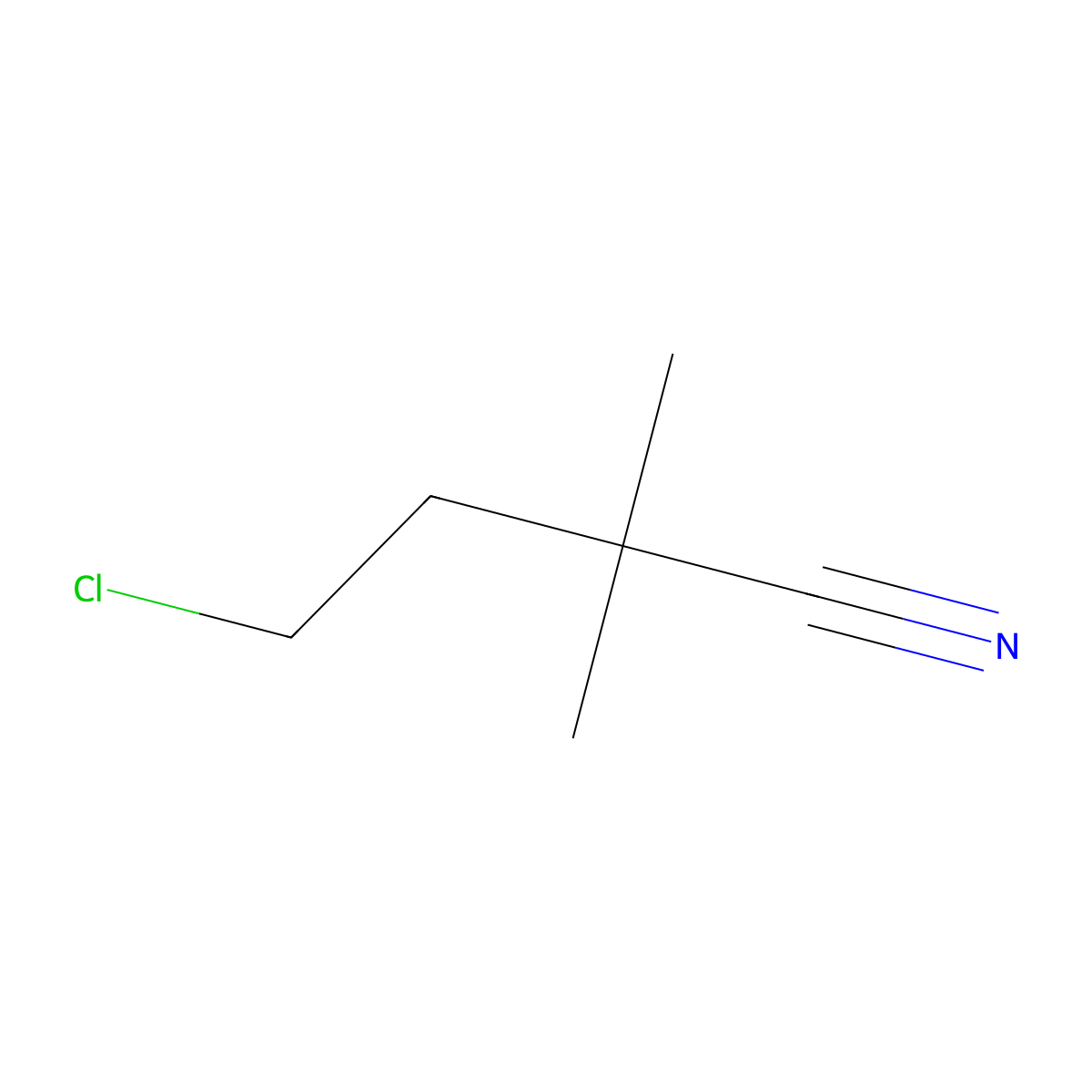 4-Chloro-2,2-dimethylbutanenitrile molecular structure, CAS 64273-86-5