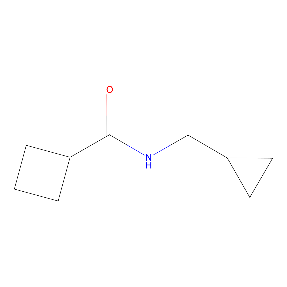 N-(cyclopropylmethyl)cyclobutanecarboxamide molecular structure, CAS 64274-62-0