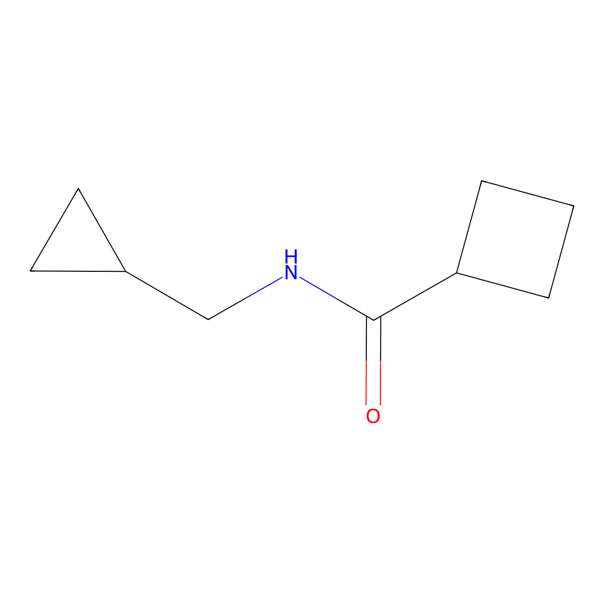 N-(cyclopropylmethyl)cyclobutanecarboxamide molecular structure, CAS 64274-62-0