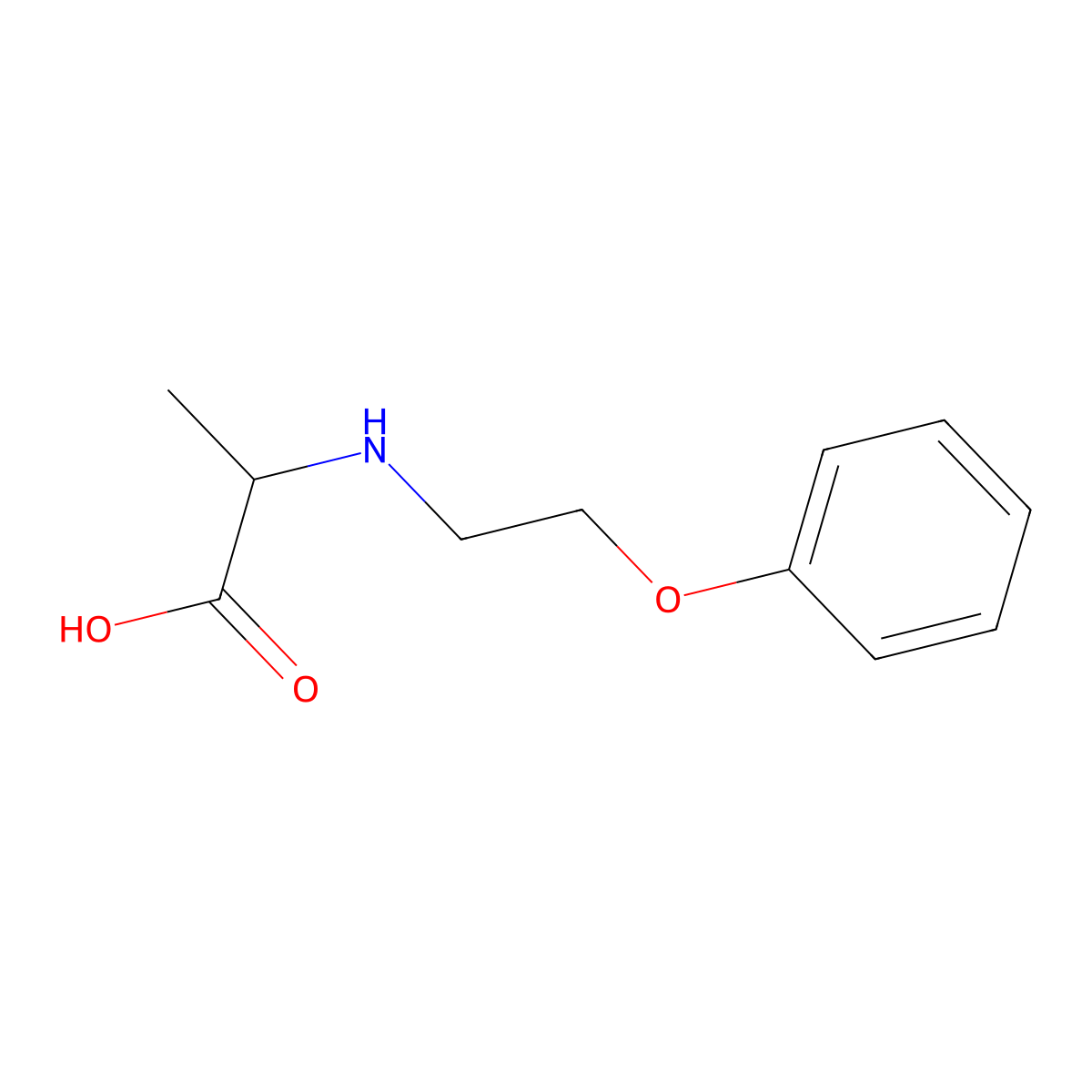 2-[(2-Phenoxyethyl)amino]propanoic acid molecular structure, CAS 64276-48-8