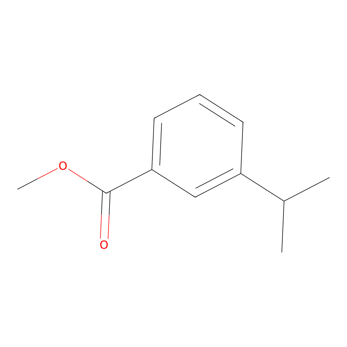 Benzoic acid, 3-(1-methylethyl)-, methyl ester molecular structure, CAS 64277-85-6
