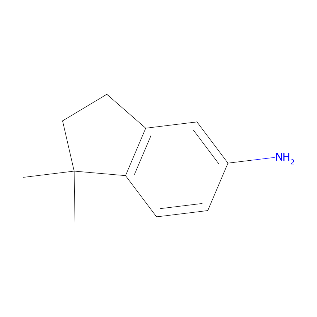 1,1-dimethyl-2,3-dihydro-1H-inden-5-amine molecular structure, CAS 64278-19-9