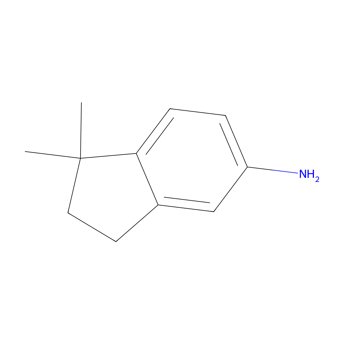 1,1-dimethyl-2,3-dihydro-1H-inden-5-amine molecular structure, CAS 64278-19-9