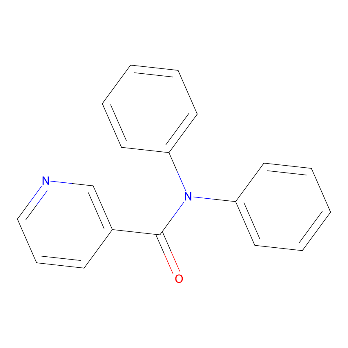 Diphenyl-nicotinamide molecular structure, CAS 64280-24-6