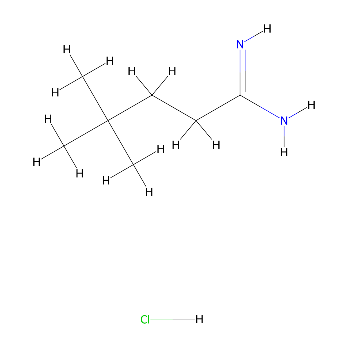 4,4-Dimethylvaleramidine hydrochloride molecular structure, CAS 64285-97-8