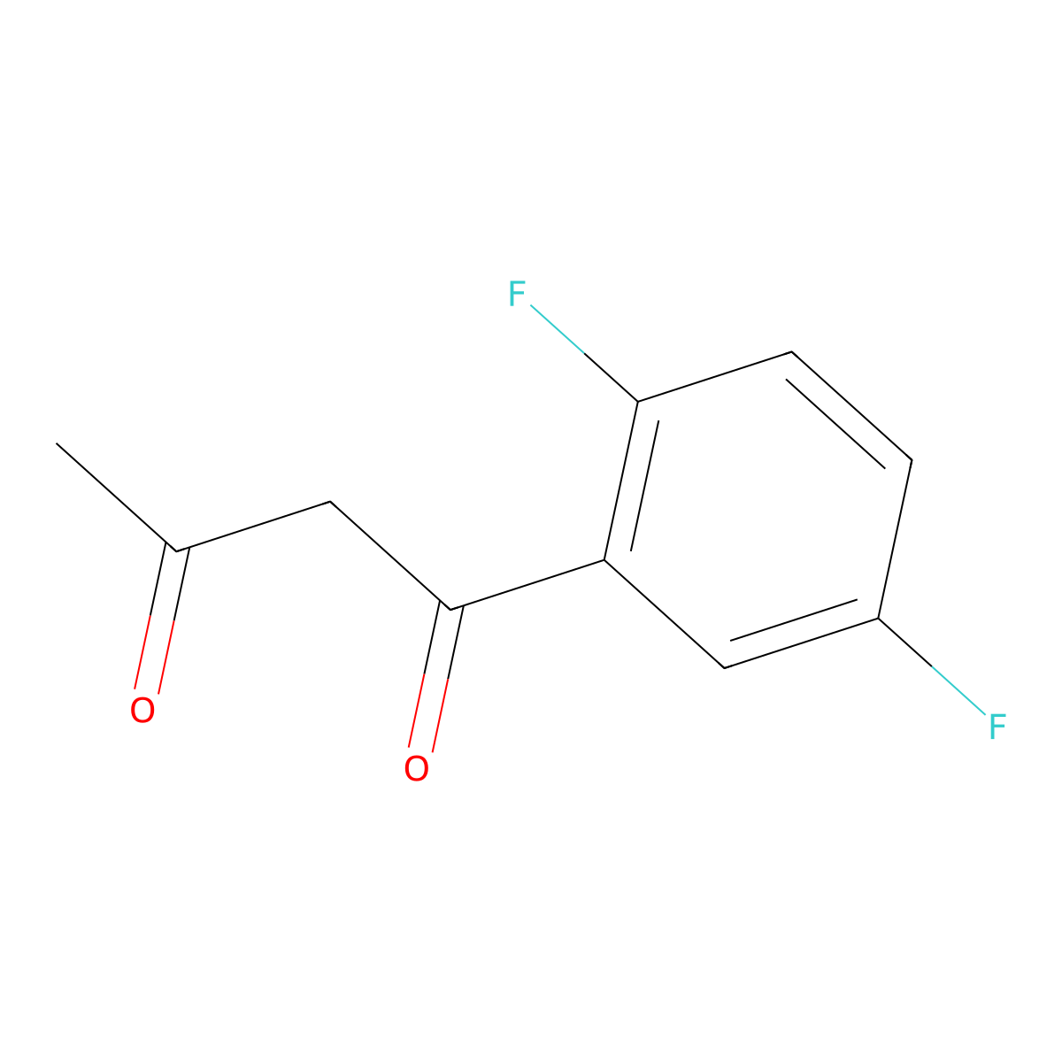 1-(2,5-Difluorophenyl)butane-1,3-dione molecular structure, CAS 64287-15-6