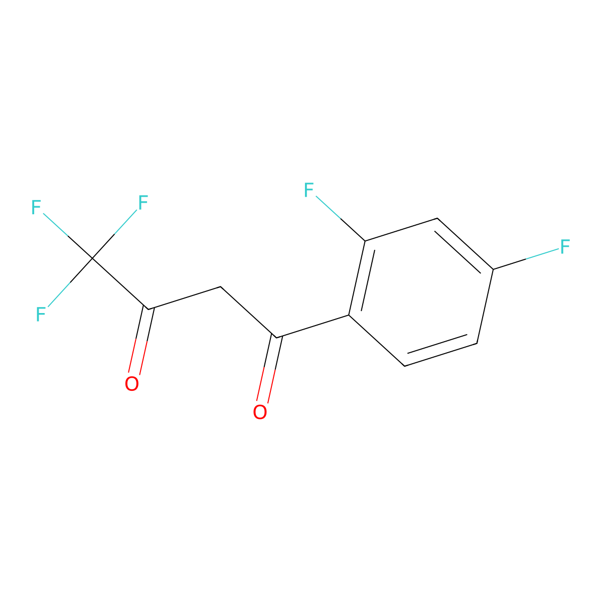 1-(2,4-Difluorophenyl)-4,4,4-trifluorobutane-1,3-dione molecular structure, CAS 64287-18-9