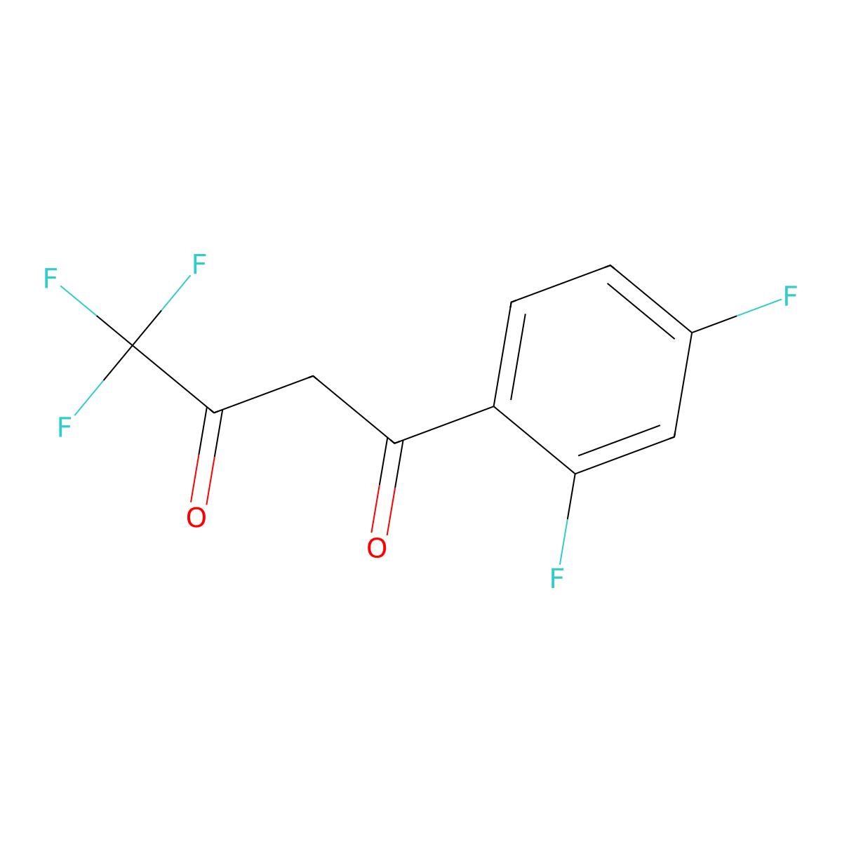 1-(2,4-Difluorophenyl)-4,4,4-trifluorobutane-1,3-dione molecular structure, CAS 64287-18-9