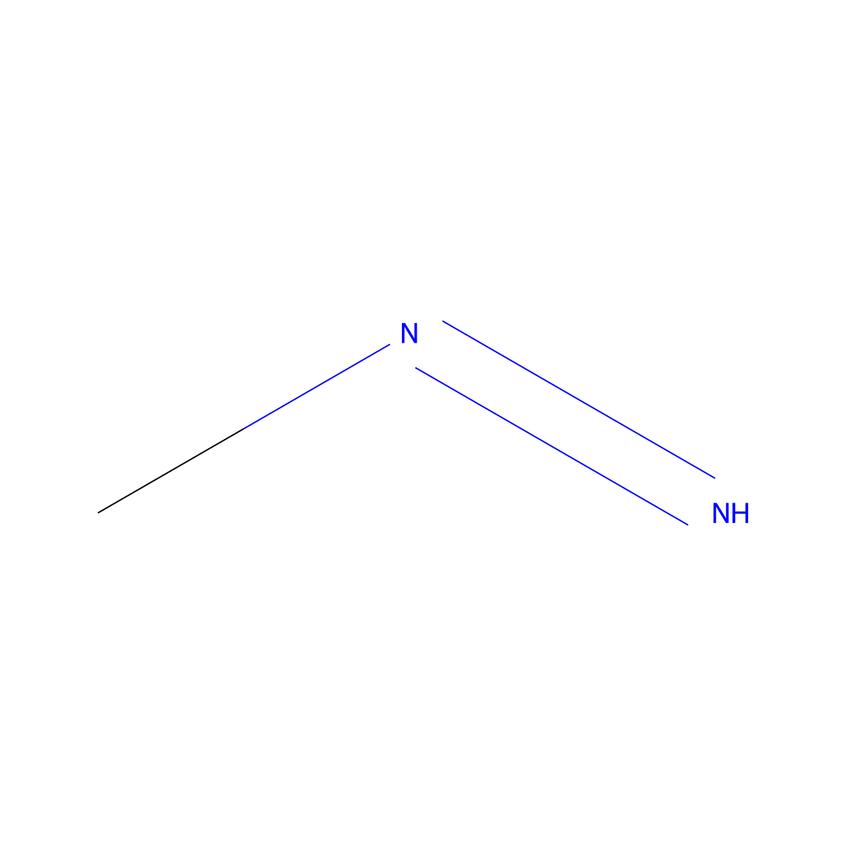 Methyldiazene molecular structure, CAS 64287-49-6