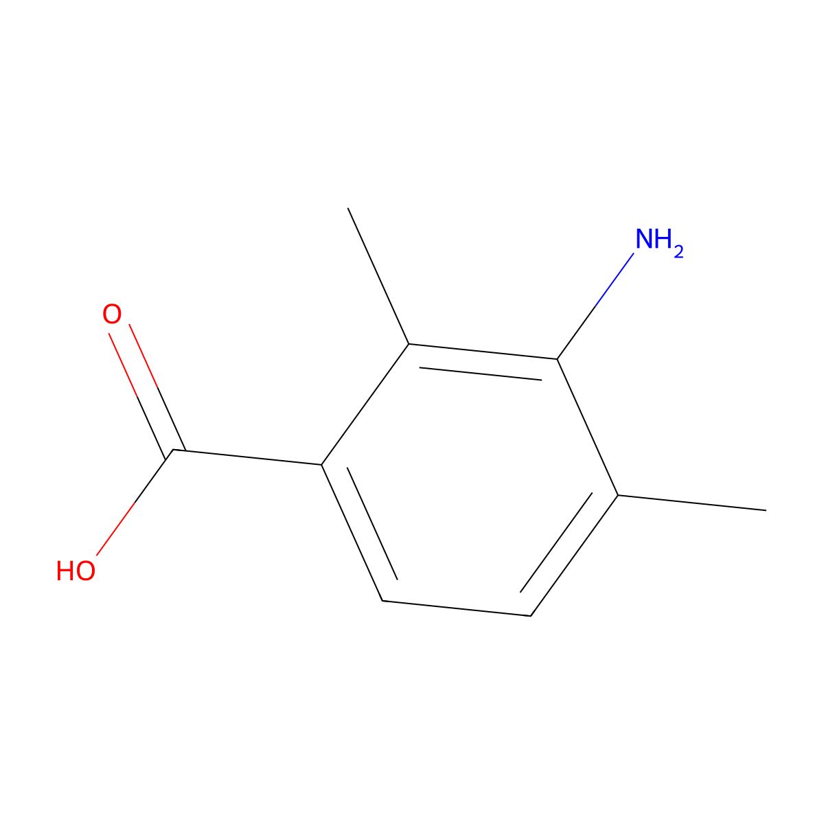 3-Amino-2,4-dimethylbenzoic acid molecular structure, CAS 64289-45-8