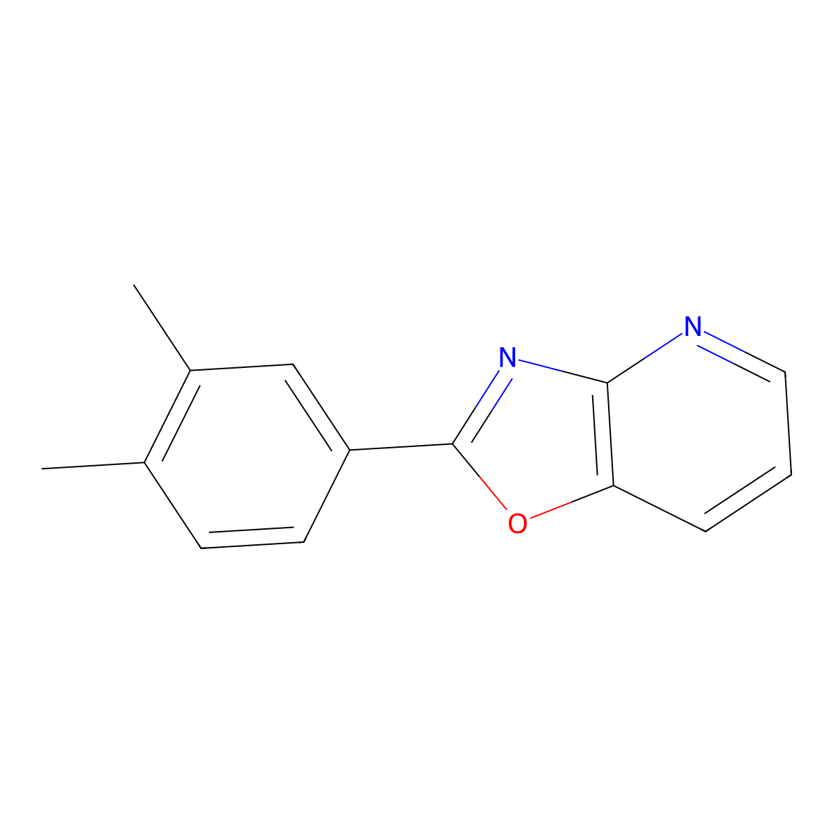 2-(3,4-Dimethylphenyl)-[1,3]oxazolo[4,5-b]pyridine molecular structure, CAS 64289-47-0