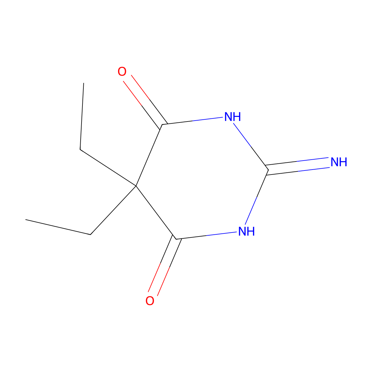 2-Amino-5,5-diethylpyrimidine-4,6(1H,5H)-dione molecular structure, CAS 64289-52-7