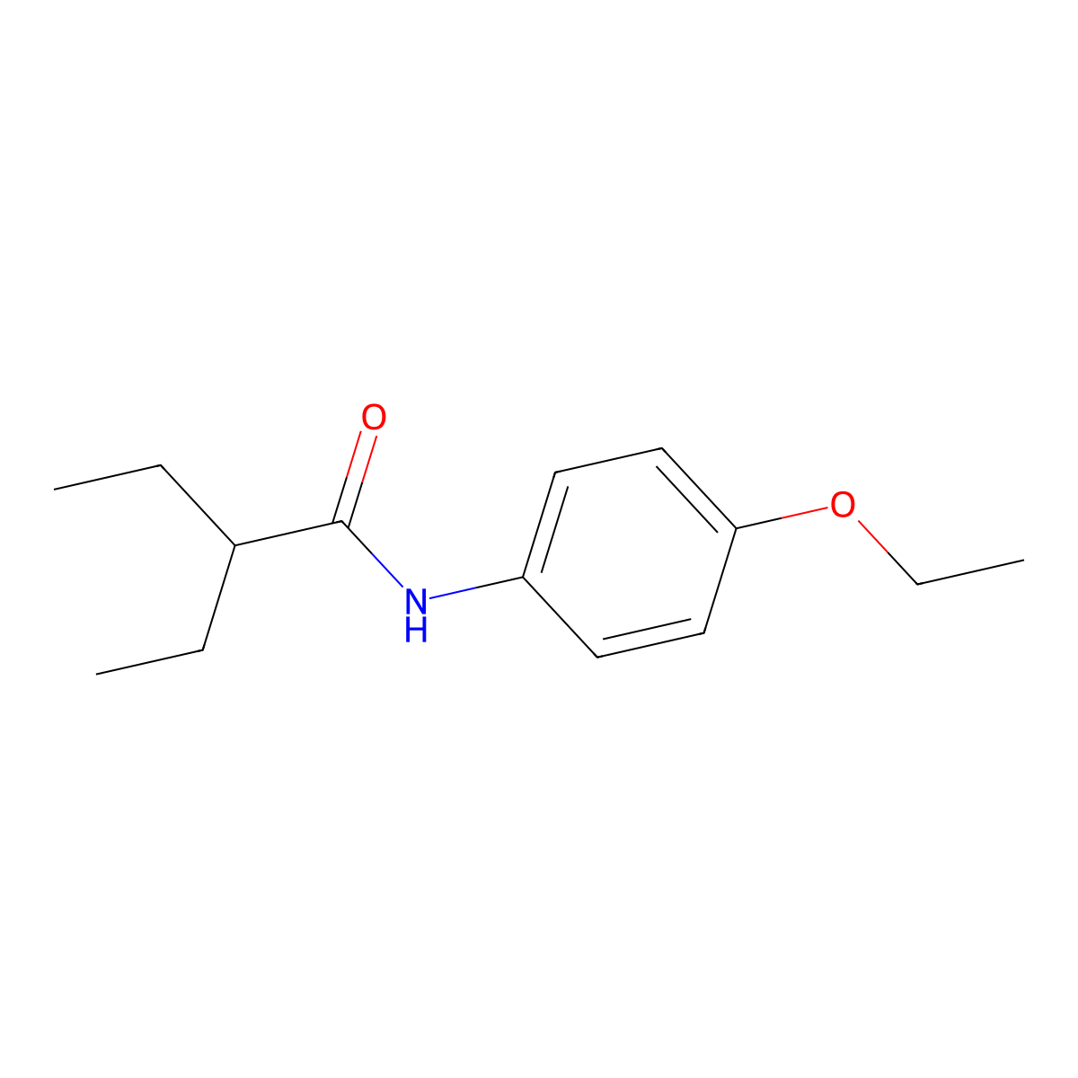 N-(4-ethoxyphenyl)-2-ethylbutanamide molecular structure, CAS 6429-45-4