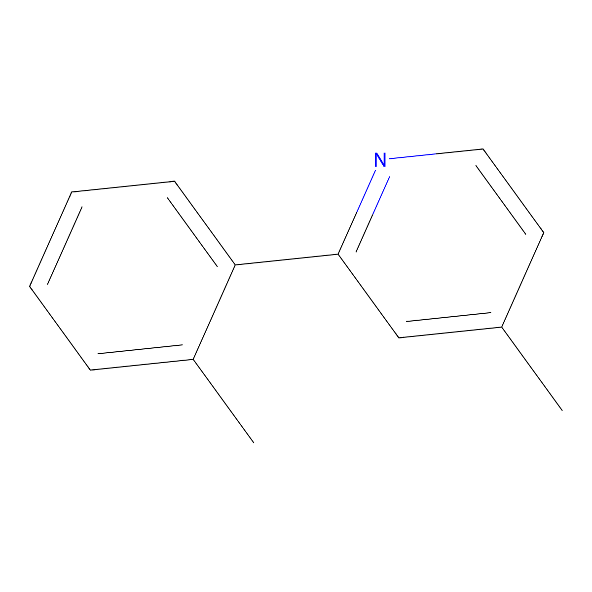 4-Methyl-2-(2-methylphenyl)pyridine molecular structure, CAS 64291-98-1