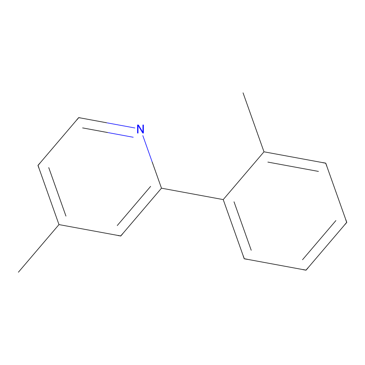 4-Methyl-2-(2-methylphenyl)pyridine molecular structure, CAS 64291-98-1