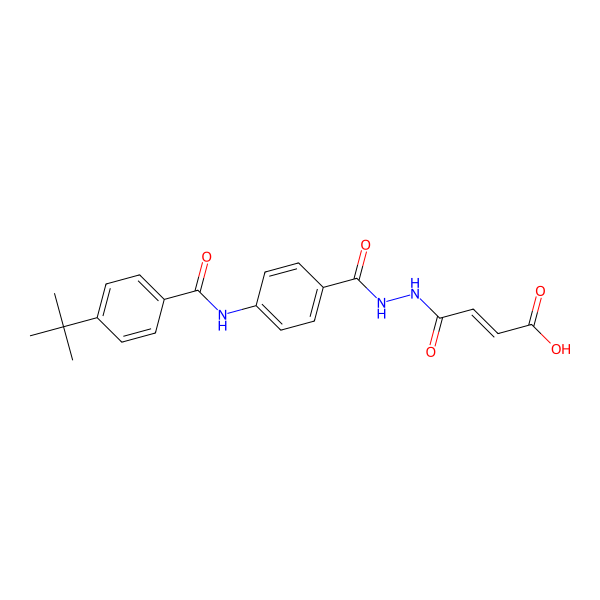 (E)-4-[2-(4-{[4-(tert-Butyl)benzoyl]amino}benzoyl) hydrazino]-4-oxo-2-butenoic acid molecular structure, CAS 642935-48-6
