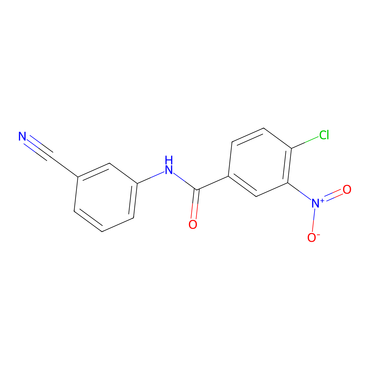 4-chloro-N-(3-cyanophenyl)-3-nitrobenzamide molecular structure, CAS 642936-15-0