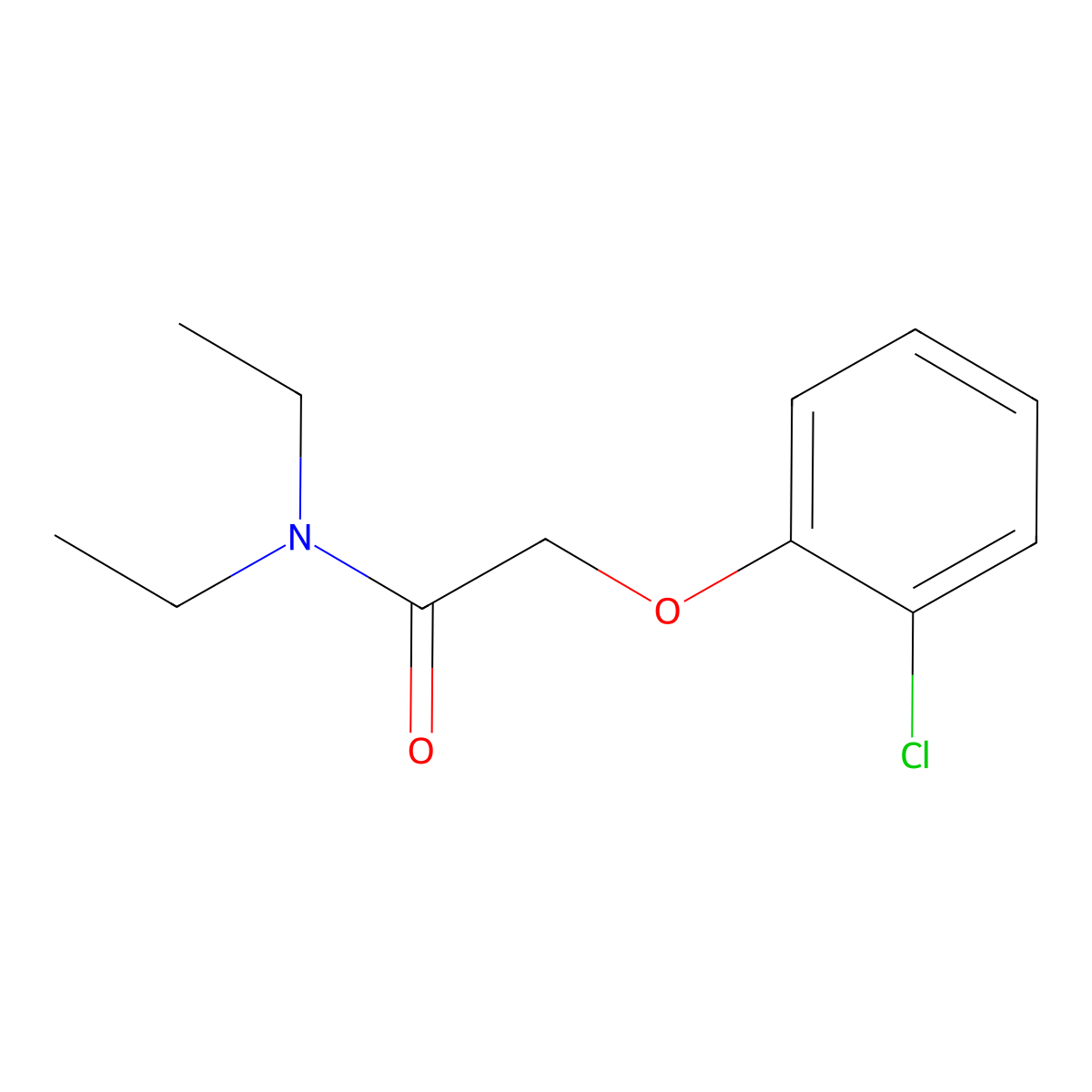 2-(2-chlorophenoxy)-N,N-diethylacetamide molecular structure, CAS 642939-42-2