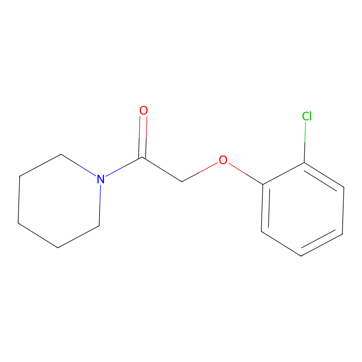 2-(2-Chlorophenoxy)-1-(piperidin-1-yl)ethanone molecular structure, CAS 642939-48-8