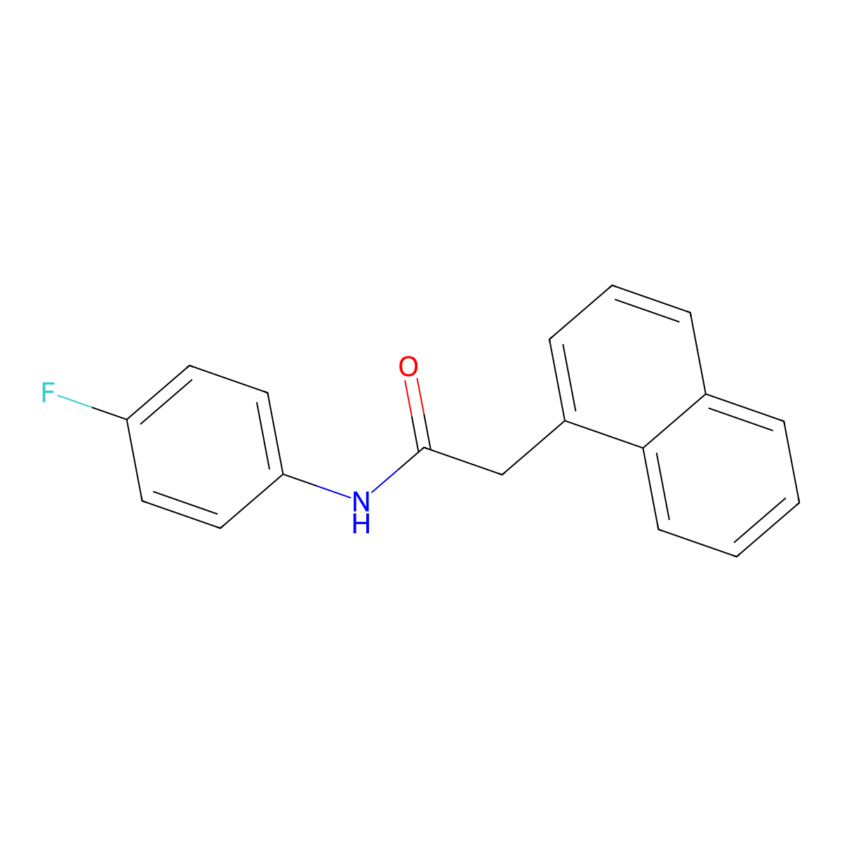 N-(4-fluorophenyl)-2-(1-naphthyl)acetamide molecular structure, CAS 642939-86-4