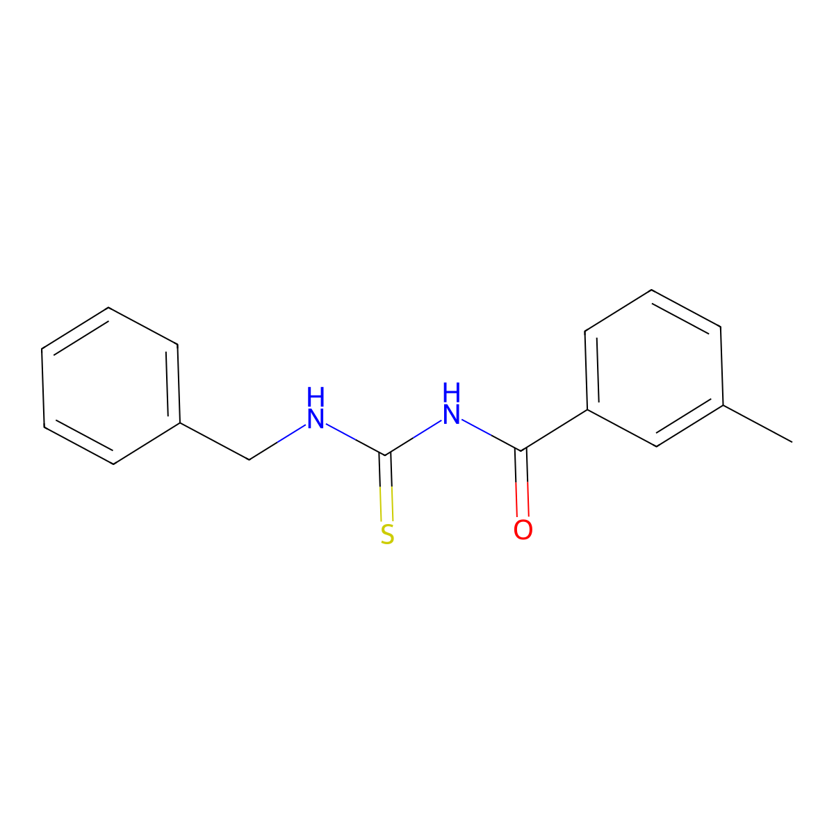 N-(benzylcarbamothioyl)-3-methylbenzamide molecular structure, CAS 642944-17-0
