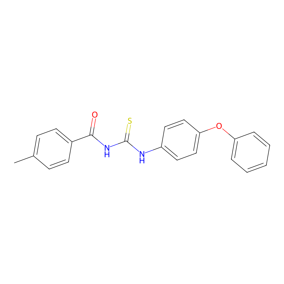 4-methyl-N-[(4-phenoxyphenyl)carbamothioyl]benzamide molecular structure, CAS 642945-96-8