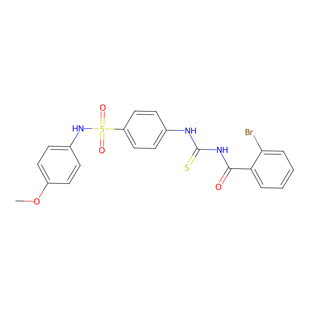 2-bromo-N-[[4-[(4-methoxyphenyl)sulfamoyl]phenyl]carbamothioyl]benzamide molecular structure, CAS 642946-86-9